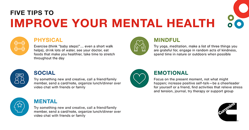 TU mai sănătos: Cinci sfaturi simple despre îmbunătățirea sănătății tale  mentale | Cummins Inc.