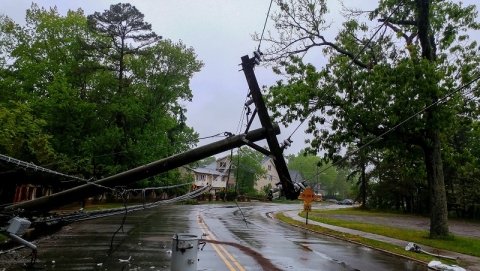 Downed power line