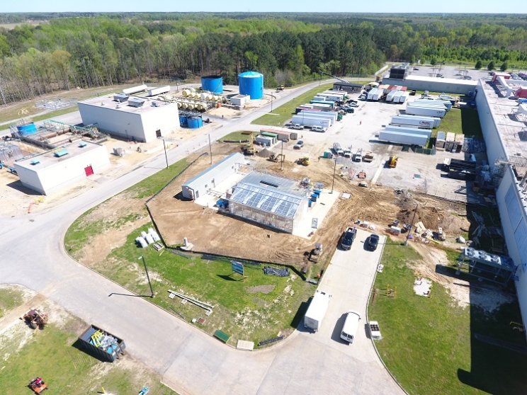 The Rocky Mount Engine Plant in North Carolina has a water treatment system that includes a greenhouse as part of the treatment process.